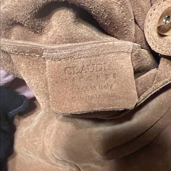 Tan Suede Shoulder Bag - Picture 2 of 2